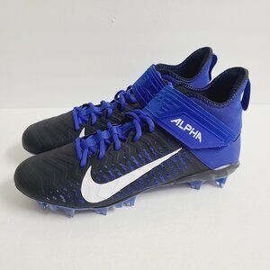 NEW Nike Alpha Menace Pro 2 Mid Football Cleats BV3945-400 Size 12 Black Blue